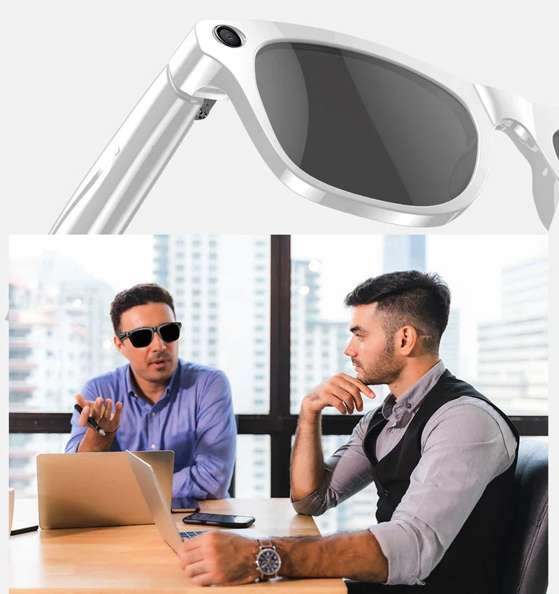 AI 4K Smart Camera Glasses Photochromic Travel Handsfree