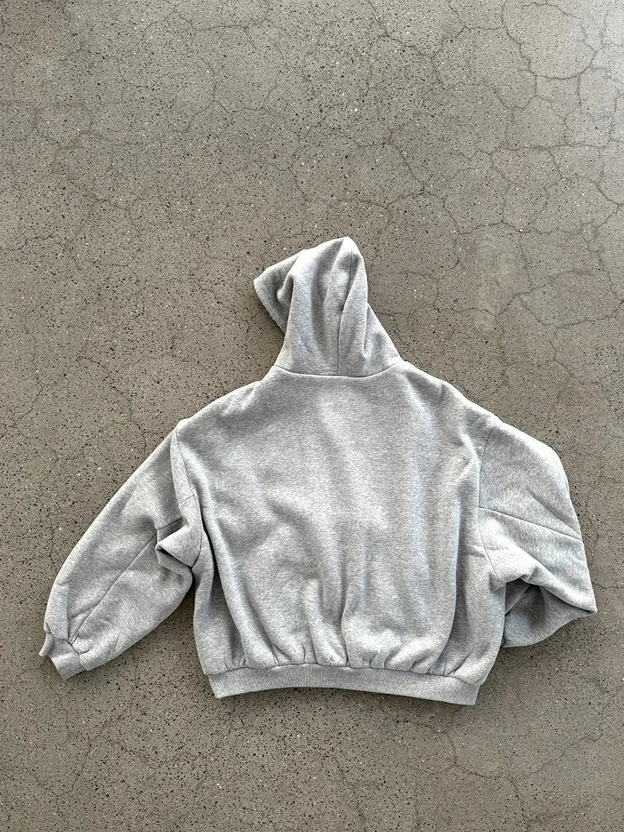 Cozy Oversized Women's Zip Hoodie - Boxy Cut, Cotton