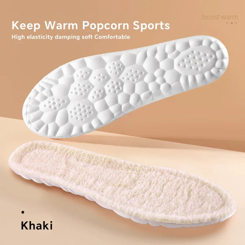 Heated Self Insoles Real Cashmere 4D Cloud Thermal Winter 2025 Arch Support Anti Odor