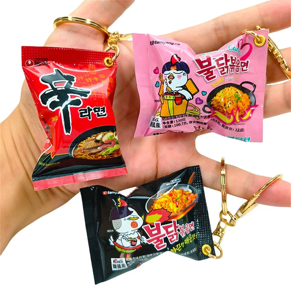 Noodle Instant Keychain Mini Snack Phone Charm Gift