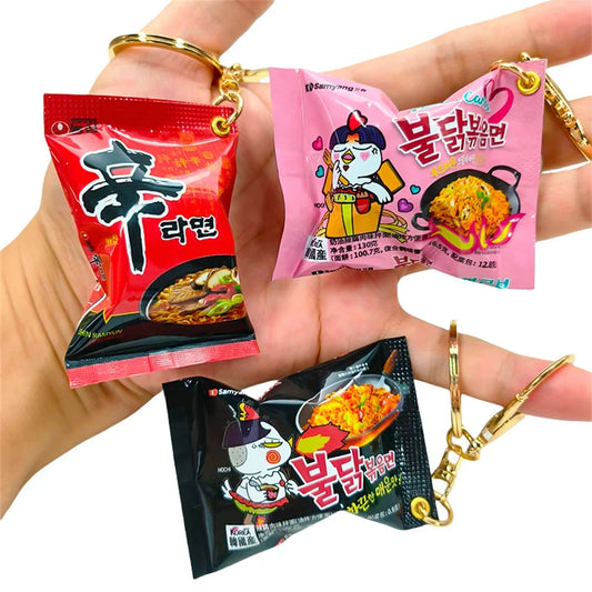 Noodle Instant Keychain Mini Snack Phone Charm Gift