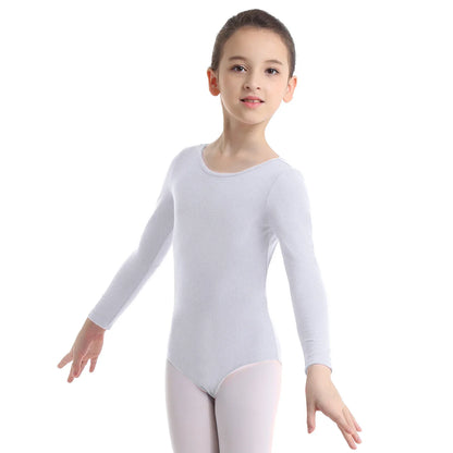 Plush, Sturdy Girls' Leotard - Long Sleeve, Polyamide, Elastane, Polyester, Dance Class
