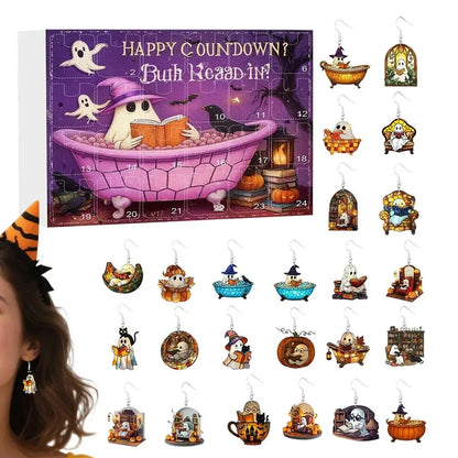 Halloween Advent Calendar Ghost Earrings 24 Day Kit