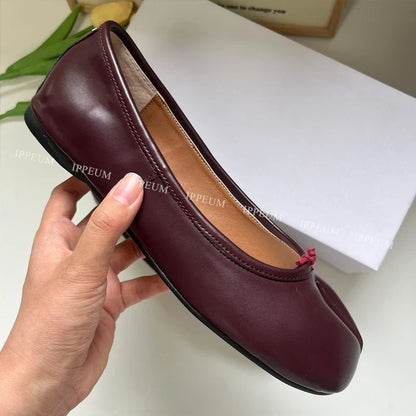 Light Womens Split Toe Ballet Flats - Mary Jane, PU