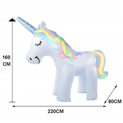 Unicorn Inflatable PVC Giant Water Spray Pool Float Kids Summer 2025 Backyard Party Splash Toy