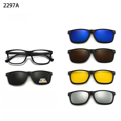 Magnetic Clip Sunglasses Interchangeable Lens Kit 5 Lenses Polarized Prescription Ready Summer 2026 Gift