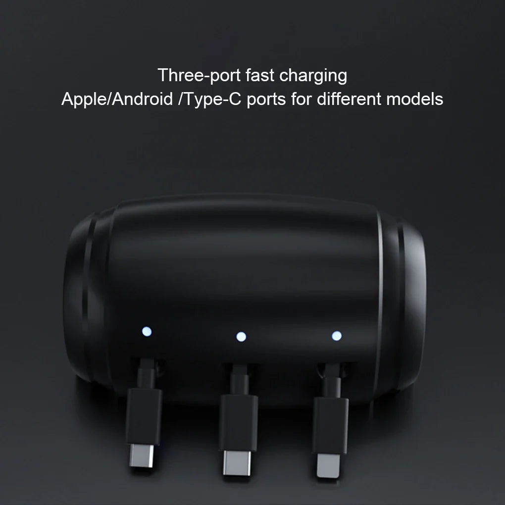 3 In 1 Fast Charging Station For Phones And Tablets, Summer Road Trip 2026 – Car Charger With Retractable Cord