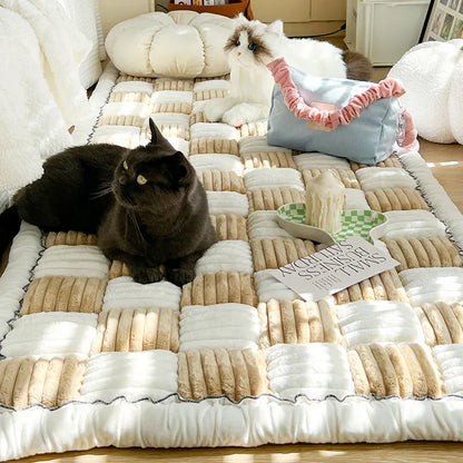 Protective Garden Couch Cover Thicken Plush Sofa Mat Anti-Slip Washable for Pets