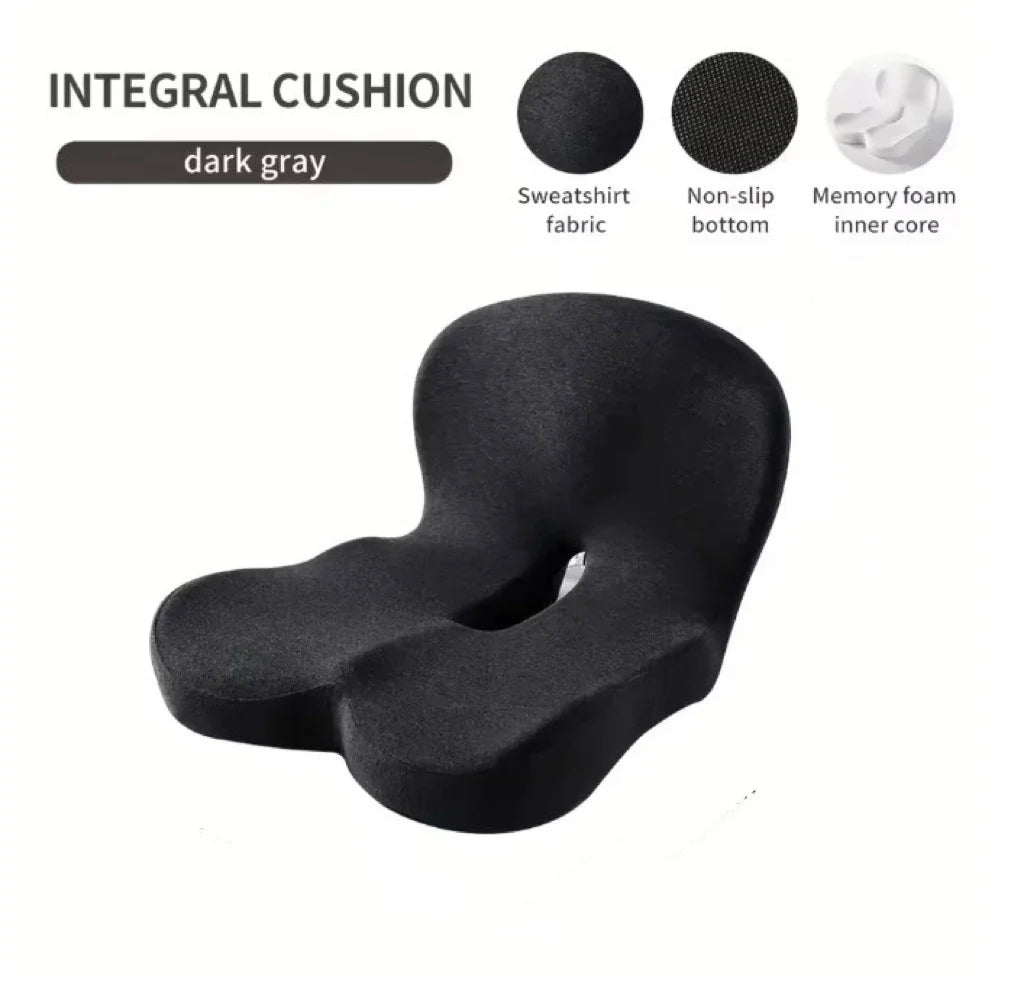 Lumbar Relief for Office Chair Car Wheelchair 2026 – Comfort-Grip Memory Foam Seat Cushion with Back Support