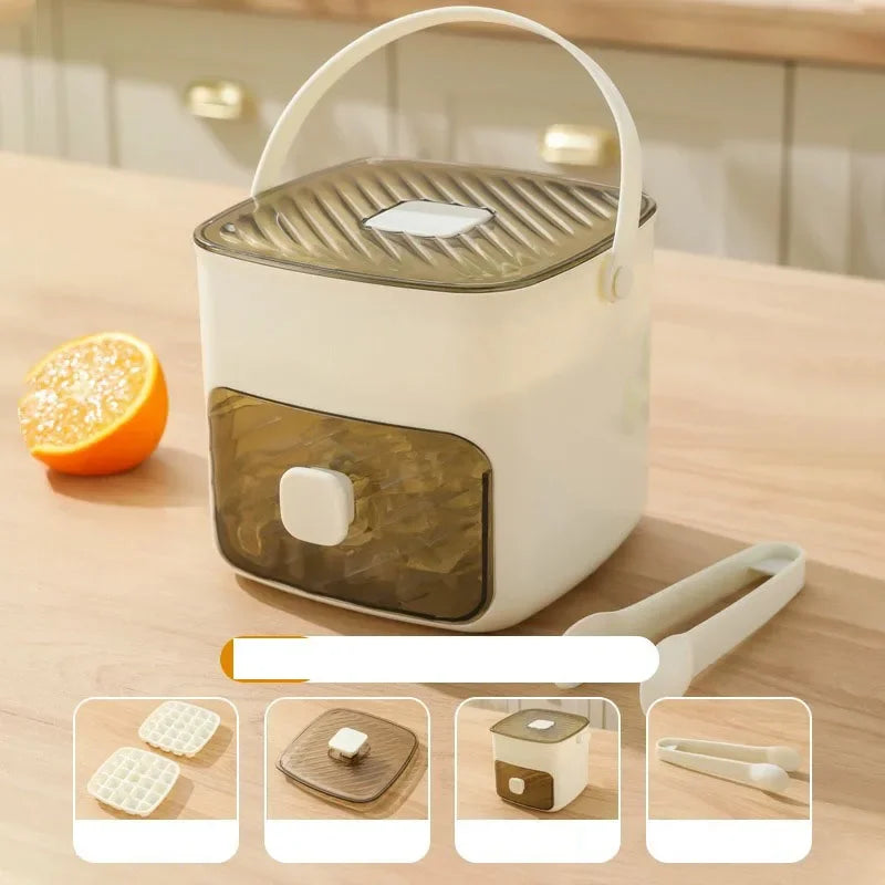 Eco-Friendly, Summer 2026 – 48-Grid Ice Cube Tray Reusable One-Touch Release Ice Maker