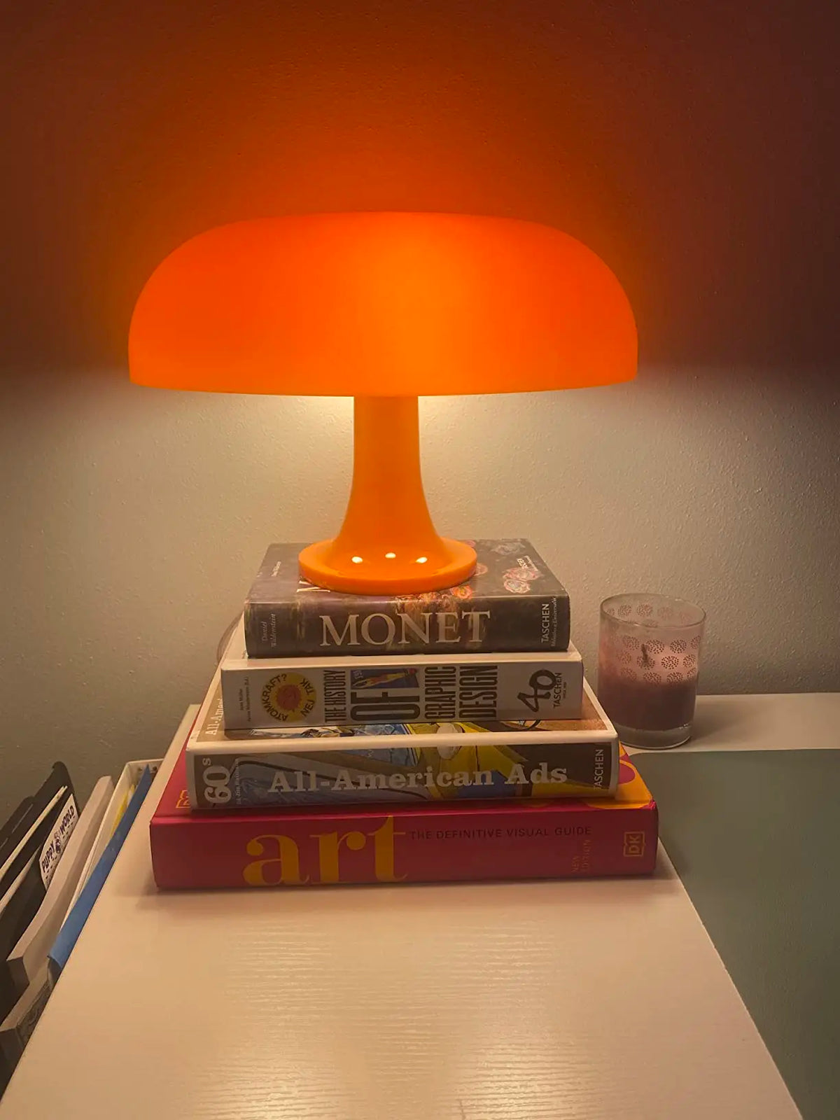 LED Japandi Mushroom Table Lamp Ivory Minimalist Bedside Lighting