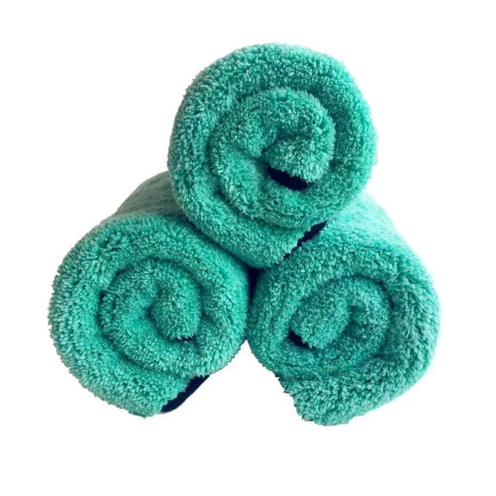 Microfiber2025 Edition Car Towel 38x38cm Deluxe Coral Fleece Ultra Absorbent Drying Cloth for Car Detailing TikTok Viral Fall