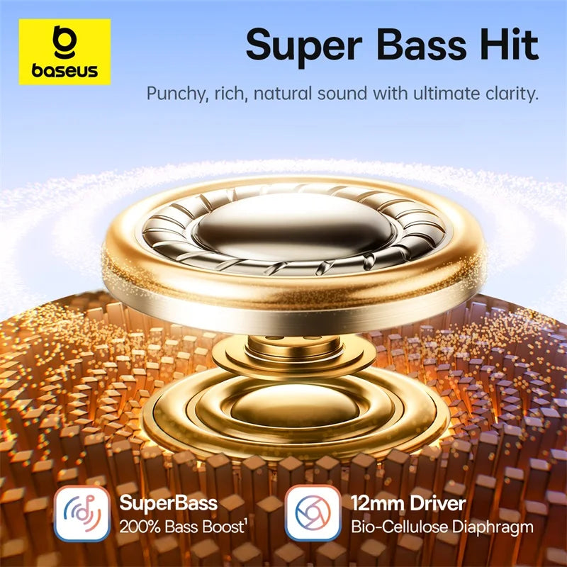 4-Mic Noise Cancellation Super Bass IP55 Sports 2026 – Baseus BC1 Open-Ear Clip Earbuds Bluetooth 6.0