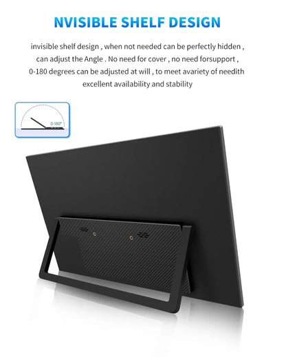 Travel-Friendly 15.6 Inch FHD IPS Monitor Dual Screen USB C