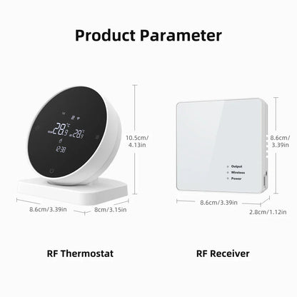 Smart2025 Edition Thermostat WiFi Temperature Controller for Water and Gas Boilers Two Piece Voice Assistant Compatible Fall