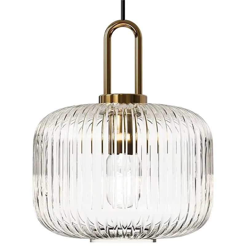 Japandi Glass Pendant Light Japanese Scandinavian Hanging Lamp Warm