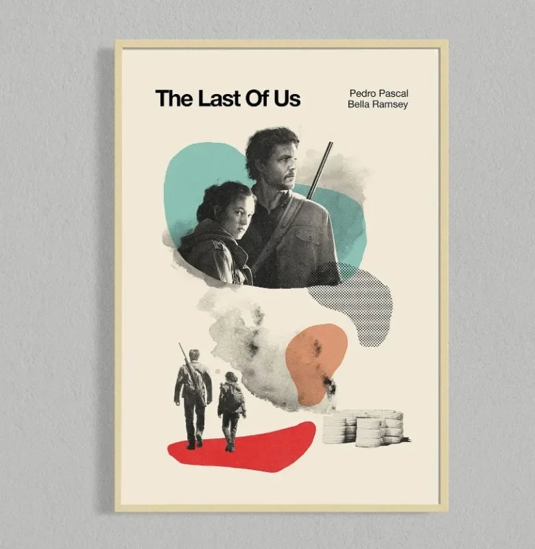 Movie Retro Poster Canvas Collage Mid Century Wall Art