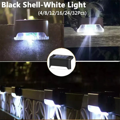 Solar Deck Lights Outdoor Water-Resistant LED Fence Lights for Patio Stairs Pathway Fall 2026 Eco Friendly