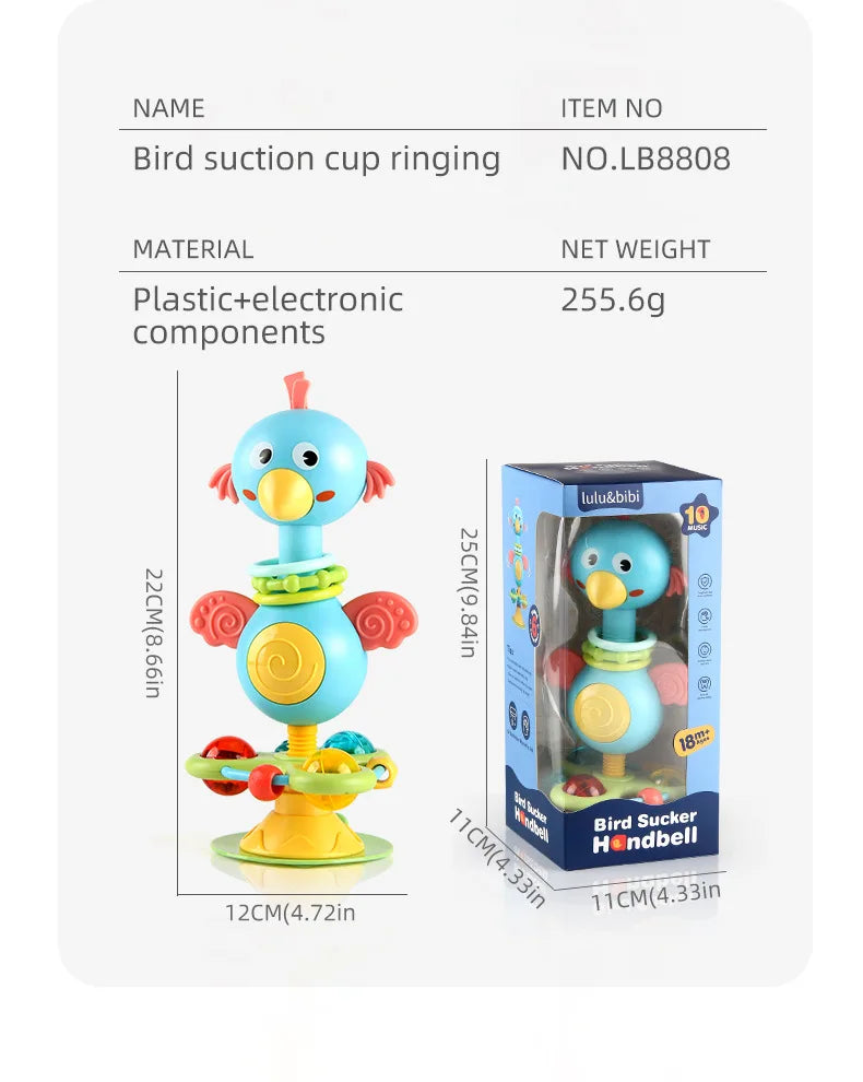 Soothing Baby Rattle Suction Cup Newborn Sensory Toys
