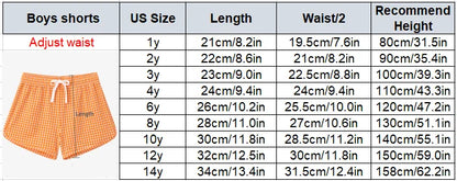 Fast-Dry Unisex Kids Swimsuit - One-Piece Gingham Plaid, Polyester, For Summer Vacation