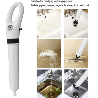 Drain Cleaner With Pressure Gauge - Pneumatic Toilet Plunger For Clogged Drains, Fall 2026 DIY Household Improvement