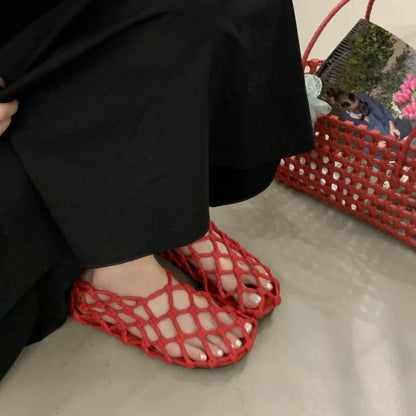 Women’s Breathable Ballet Flats - Mesh Weave, Summer