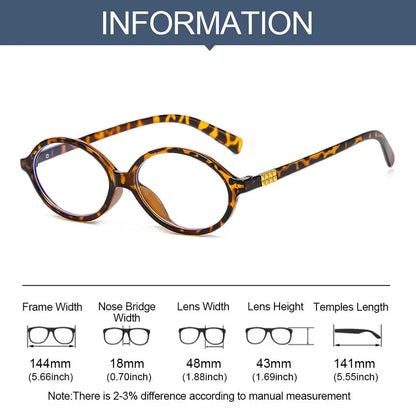 Blue2026 Edition Light Glasses Y2K Retro Oval Frame Eyeglasses For Reading And Computer Use, TikTok Viral