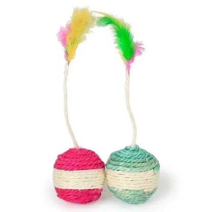 Sisal 1Pc Scratching Ball Cat Toy - Interactive Training Toy for Kittens