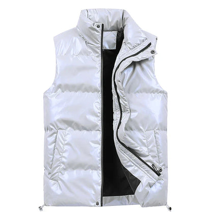 Polished Warm Men’s Down Vest - Quilted Duck Down, Winter