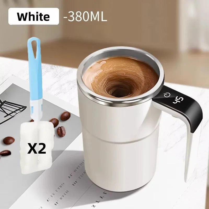 Self Stirring Mug 380ML Stainless Steel Interior USB Battery-Powered Motor-Driven Coffee Cup Back To Work 2025 IP67 Water-Resistant