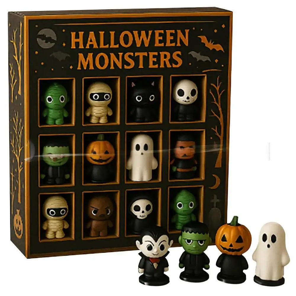 Halloween2025 Edition Advent Calendar 12 Spooky Mini Dolls