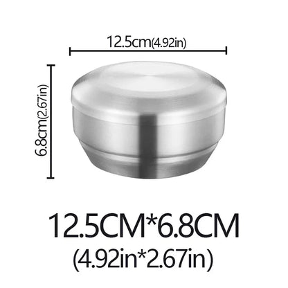 Steel Stainless Double Layer Rice Bowl With Lid Insulated