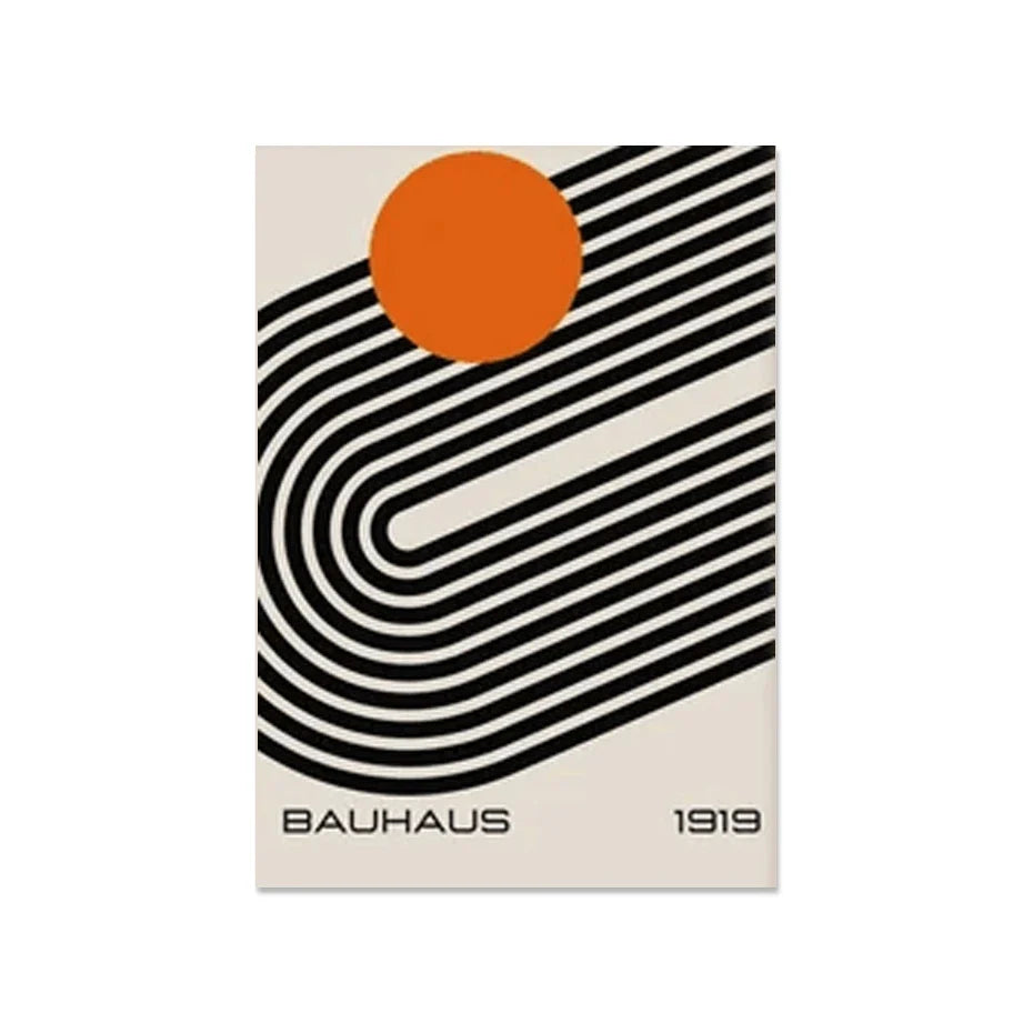 Bauhaus Abstract Patterned Posters Vertical Canvas Art
