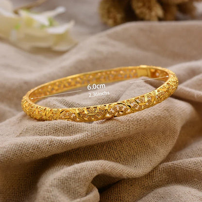 Gold Plated Bangles Deluxe Arabic Wedding Bracelet