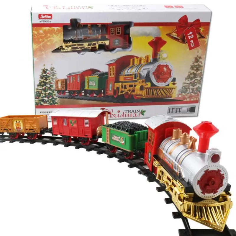 Top-Grade Remote Control Motor-Driven Train Kit - Creative Christmas Gift for Kids, Fun Train Toy with Music and Lights