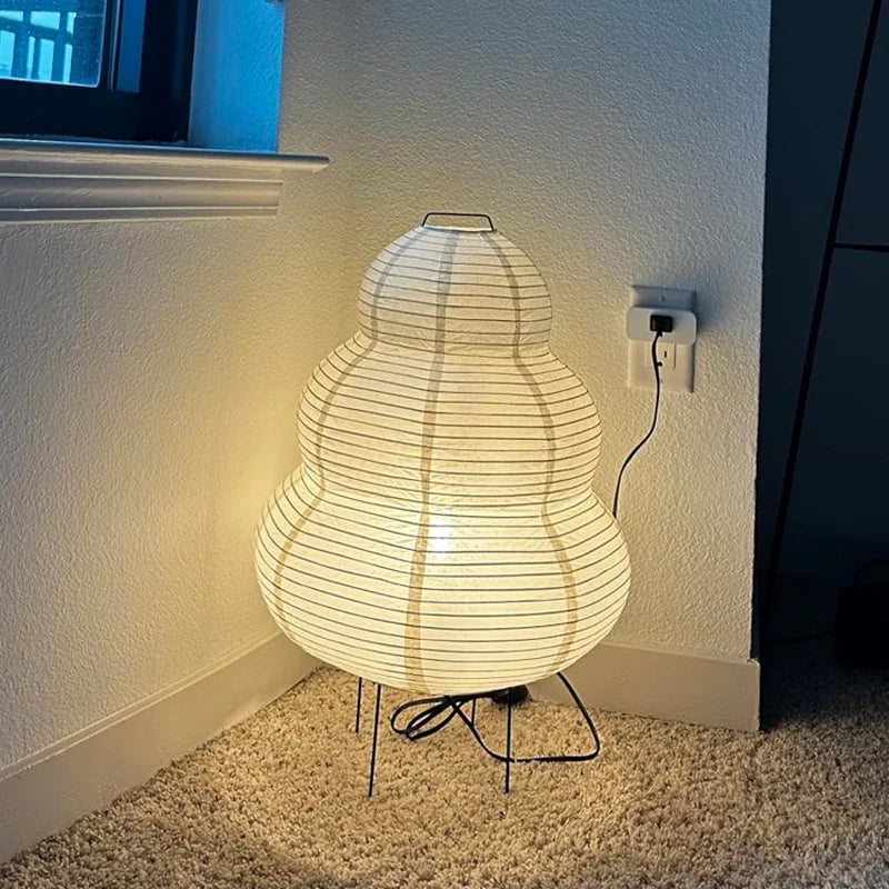Rice LED Paper Lamp Tricolor Dimming Japanese Style