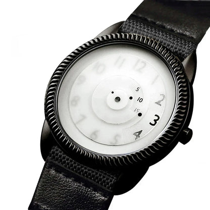 Handless Quartz Watch Canvas Strap Minimalist Style