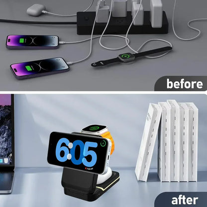 iPhone 12-16, Apple Watch, AirPods, USB-C, 15W 2026 – Foldable magnetic wireless charger