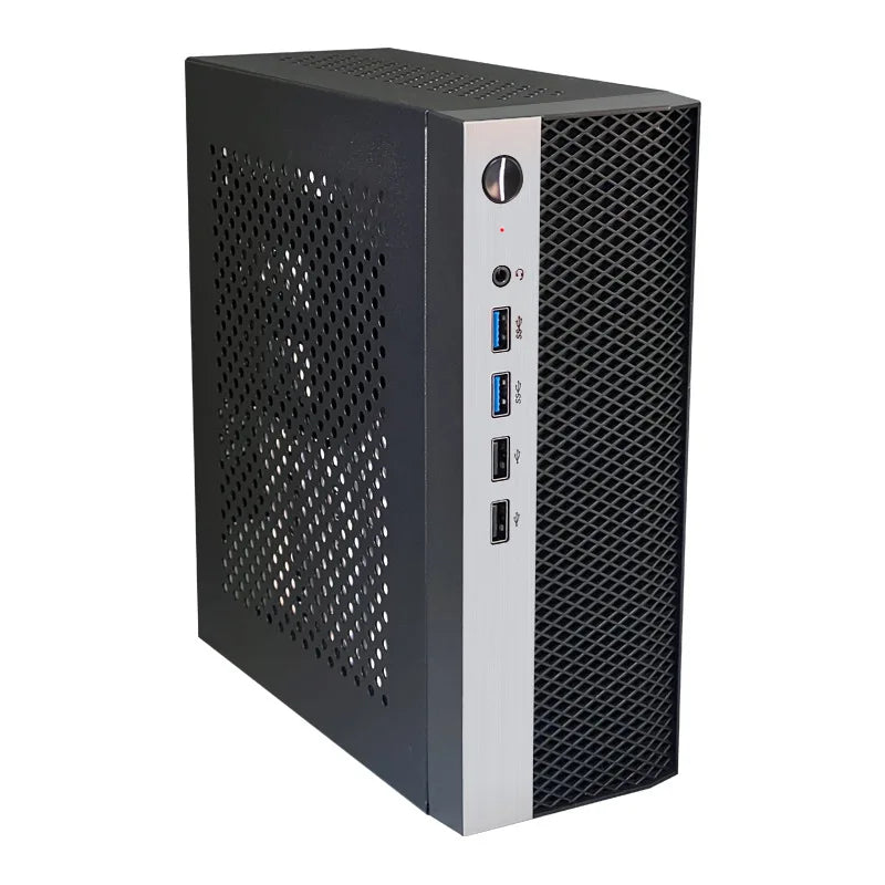 Mini ITX HTPC Case 1U PSU Support Mesh Travel-Friendly Household Theater