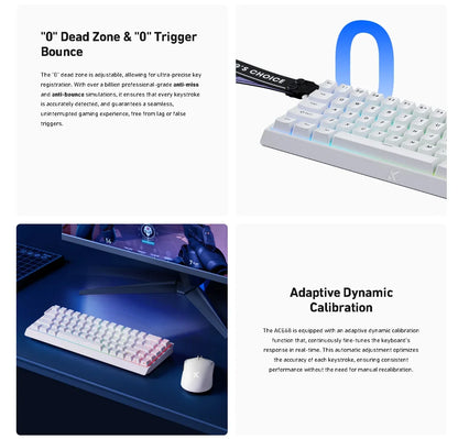 Effect Hall 68 Key Magnetic Gaming Keyboard Topographic RGB