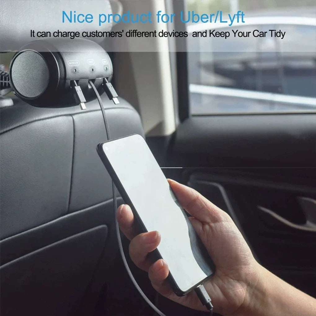 3 In 1 Fast Charging Station For Phones And Tablets, Summer Road Trip 2026 – Car Charger With Retractable Cord