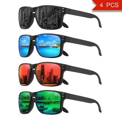 Sunglasses Polarized 4-Pack Unisex UV400 Driving Night Vision TR Frames Summer 2026 Gift