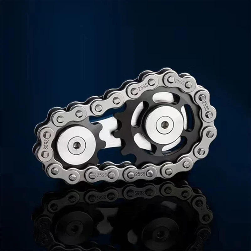 Spinner Fidget Metal Chain Gear EDC Rainbow Focus Toy