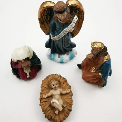 Nativity Kit 11-Piece Resin Christmas Ornaments Manger Scene Catholic Figurines Decor Holiday 2025 Gift
