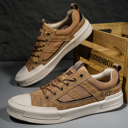 Sturdy men's outdoor sneakers - anti-slip wear-resistant fabric upper, for hiking and casual everyday