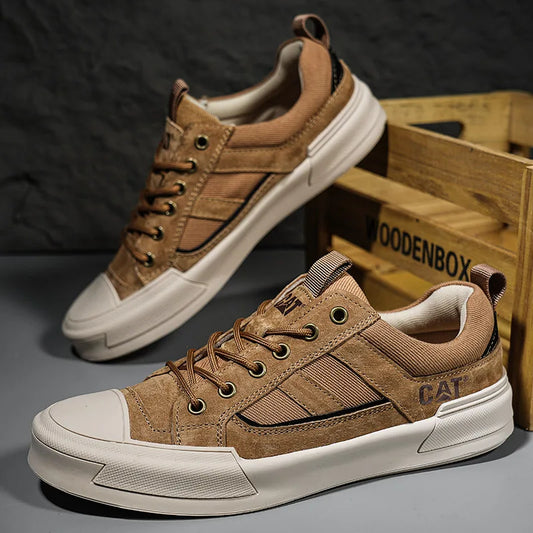 Sturdy men's outdoor sneakers - anti-slip wear-resistant fabric upper, for hiking and casual everyday