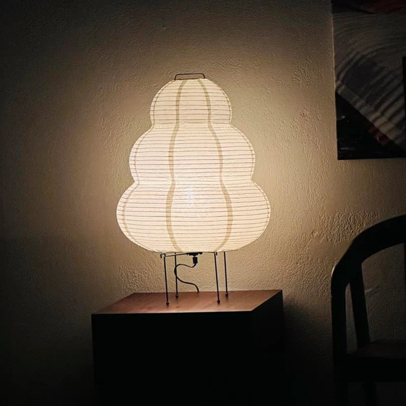 Rice LED Paper Lamp Tricolor Dimming Japanese Style