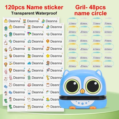 Customized Name Stamp Kit - Engraved Water-Resistant Baby Name Seal, Great Kindergarten Gift