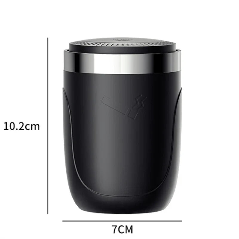 Car Ashtray One-Click Opening with LED Light - Splash Proof Alloy Liner, Vehicle Interior Accessory Fall 2026 Gift