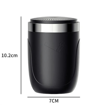 Car Ashtray One-Click Opening with LED Light - Splash Proof Alloy Liner, Vehicle Interior Accessory Fall 2026 Gift
